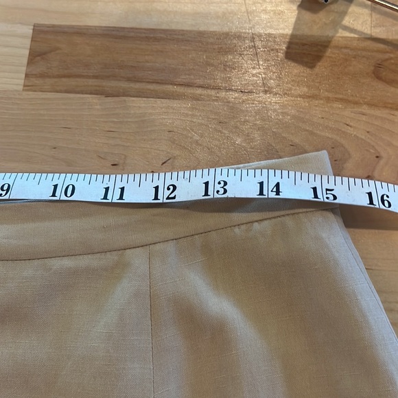 Vintage Silk and Linen Chelsea Cambell tan suit jacket and skirt - Picture 12 of 16